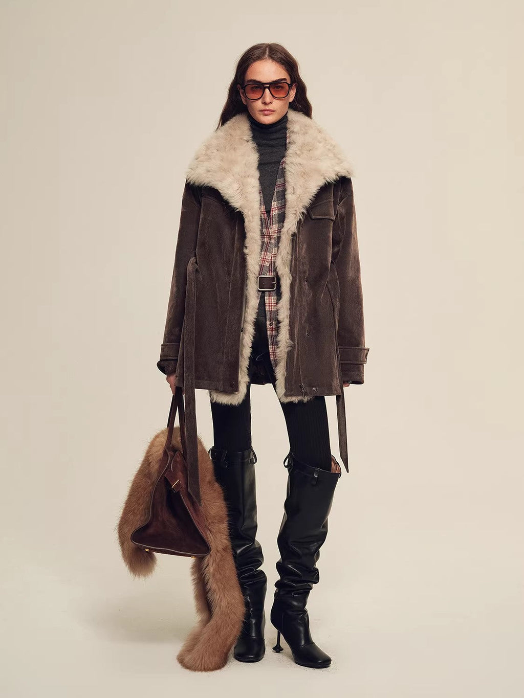Firelady Fur Women's Goose Down Parka with Detachable Toscana Shearling Collar "Glacier Traveler"-1