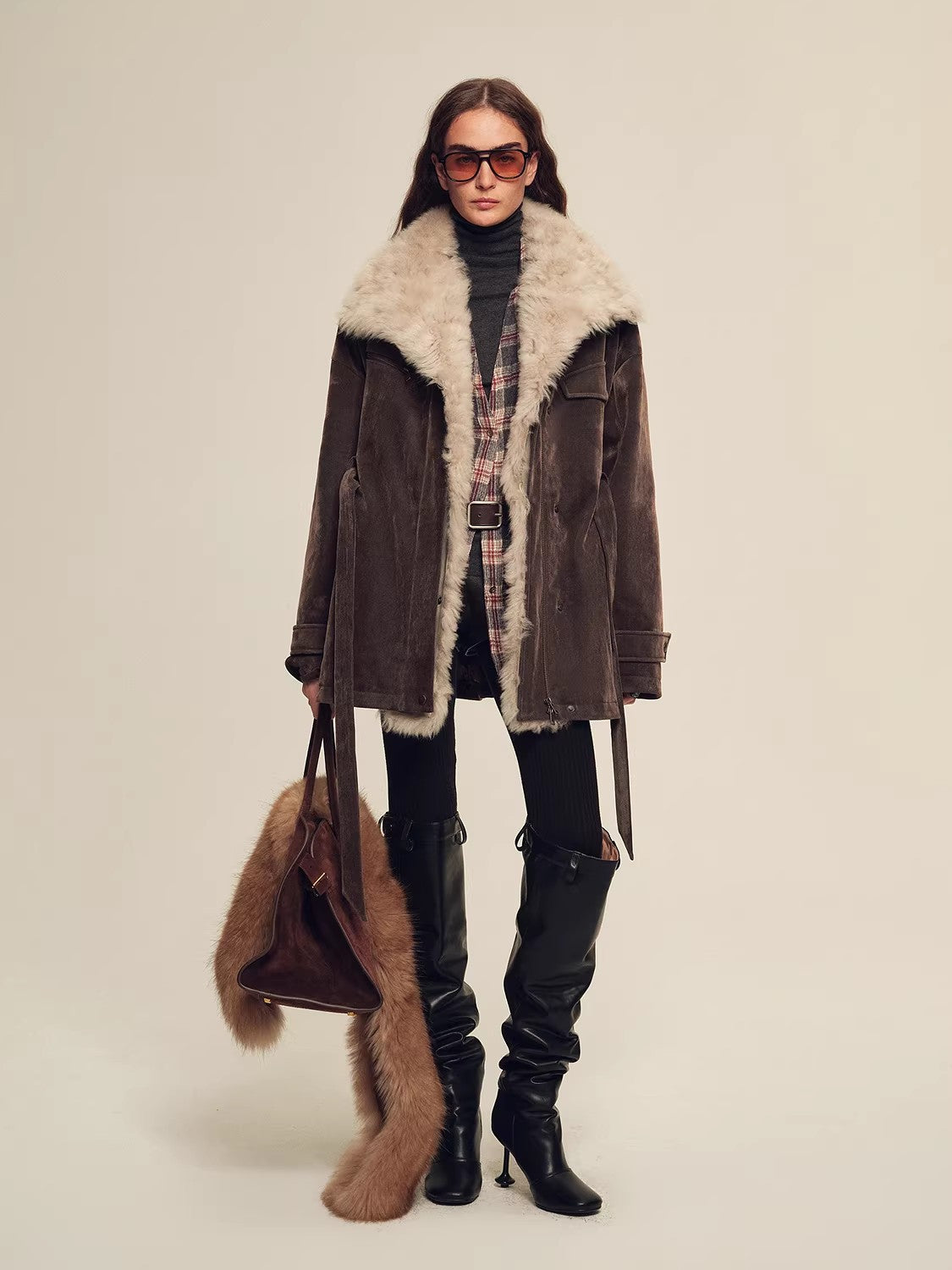 Firelady Fur Women's Goose Down Parka with Detachable Toscana Shearling Collar "Glacier Traveler"-1