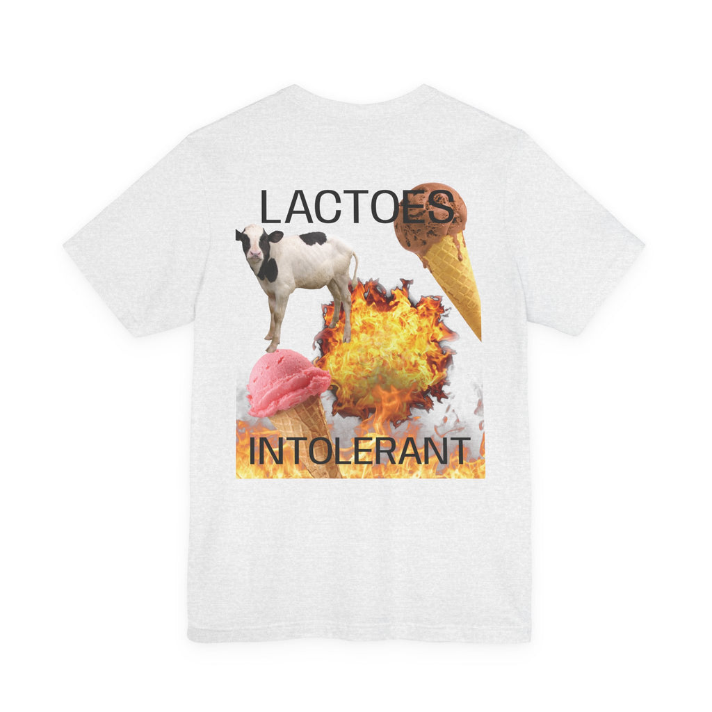 Lactose Intolerant Graphic Tee — Funny Cow & Melting Ice Cream T-Shirt, BY BRONZINOII