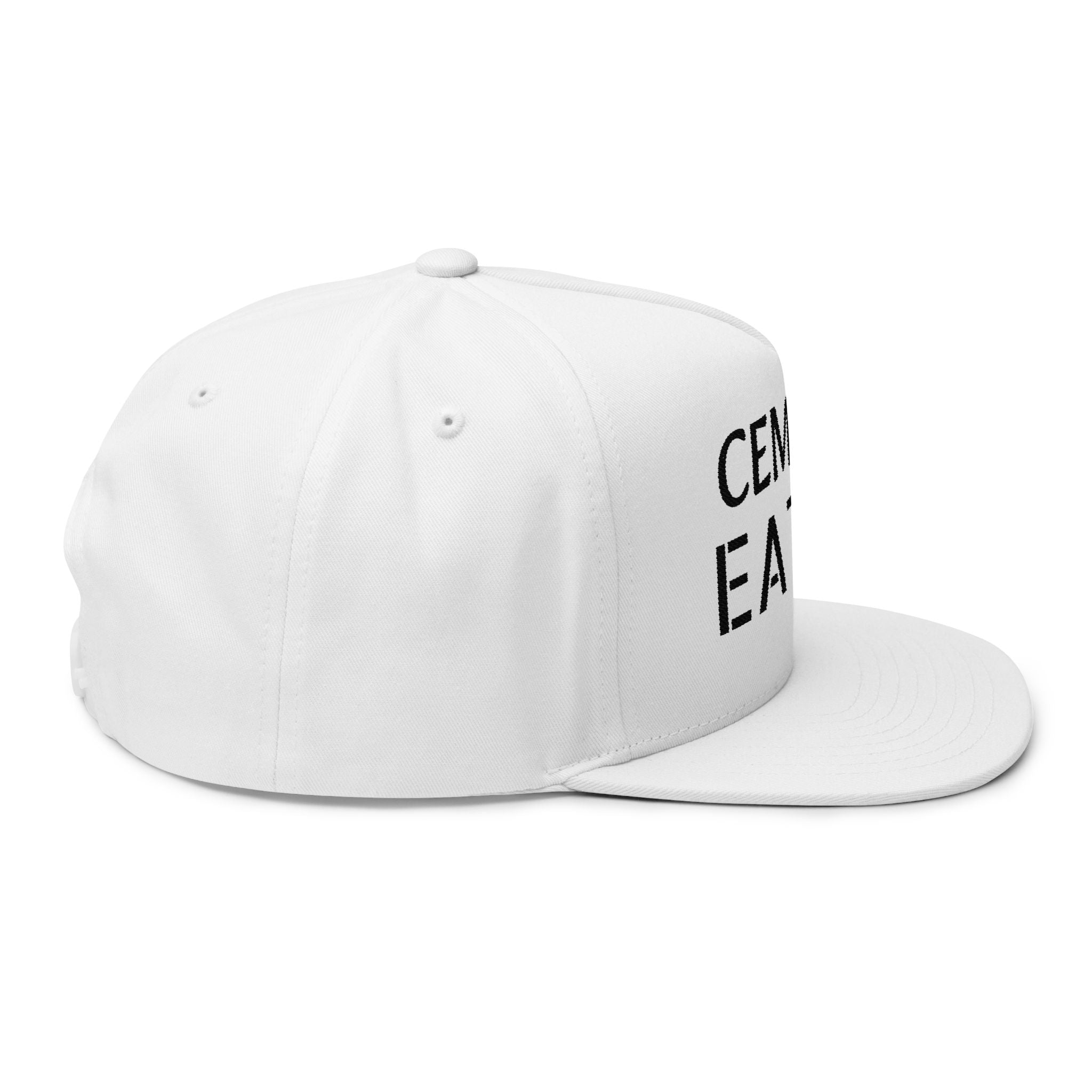 Cement Eater Embroidered Flat Bill Cap