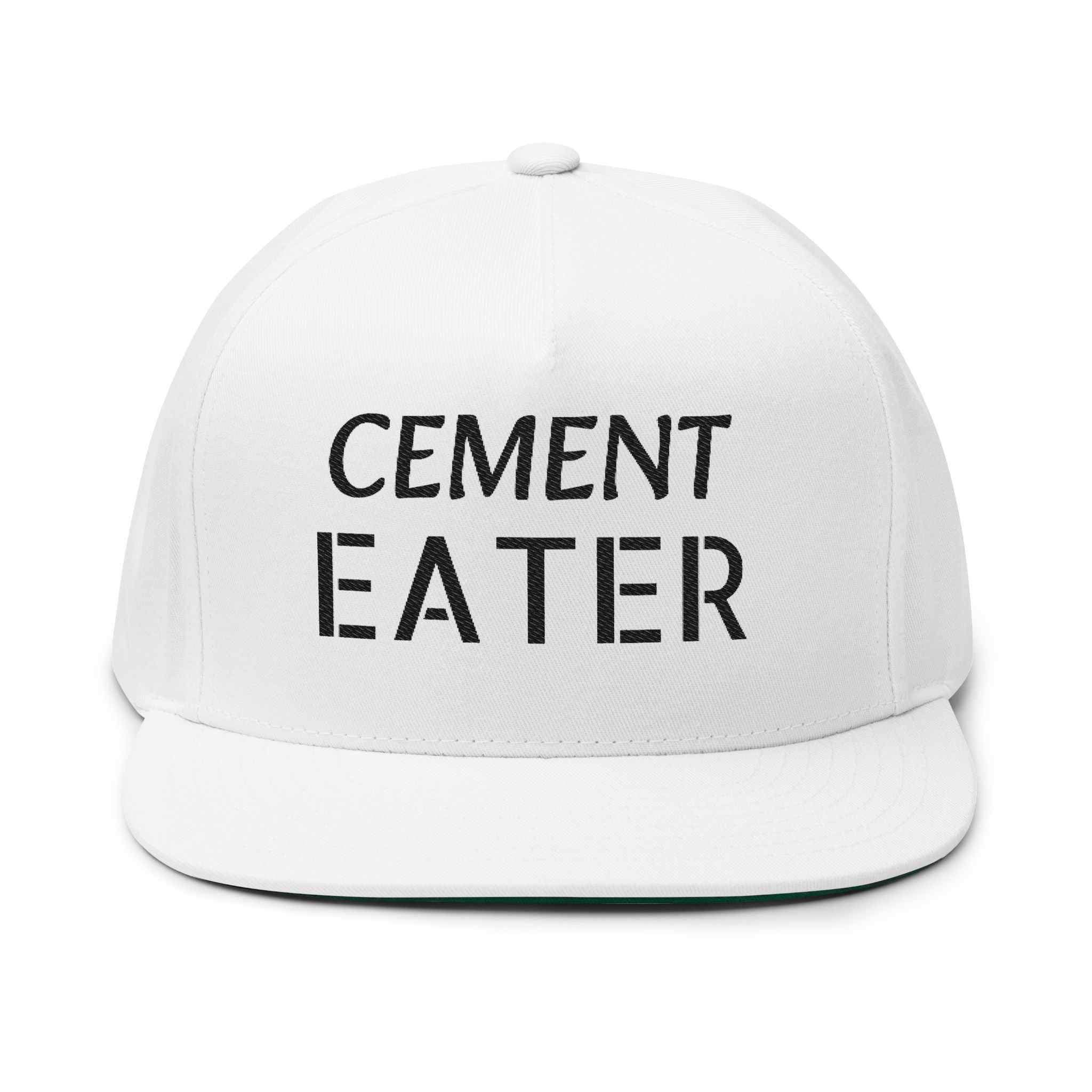 Cement Eater Embroidered Flat Bill Cap