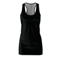 Racerback Dress — Sleek Black AOP Women's Cut & Sew Summer Dress