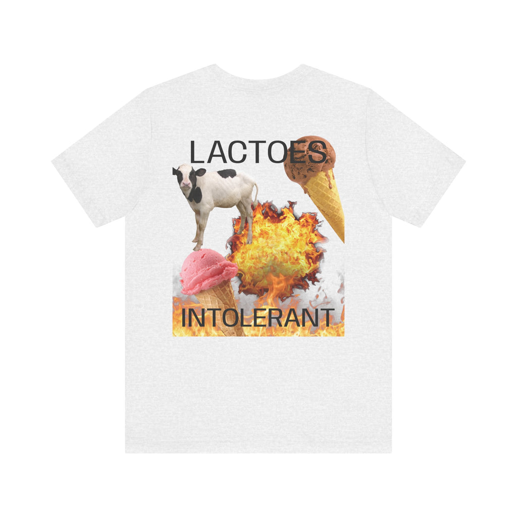 Lactose Intolerant Graphic Tee — Funny Cow & Melting Ice Cream T-Shirt, BY BRONZINOII
