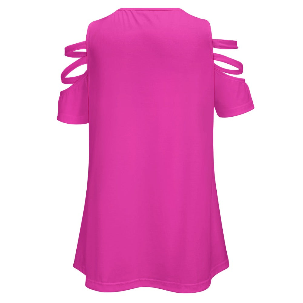 Ladies BE Zip Off Shoulder Top