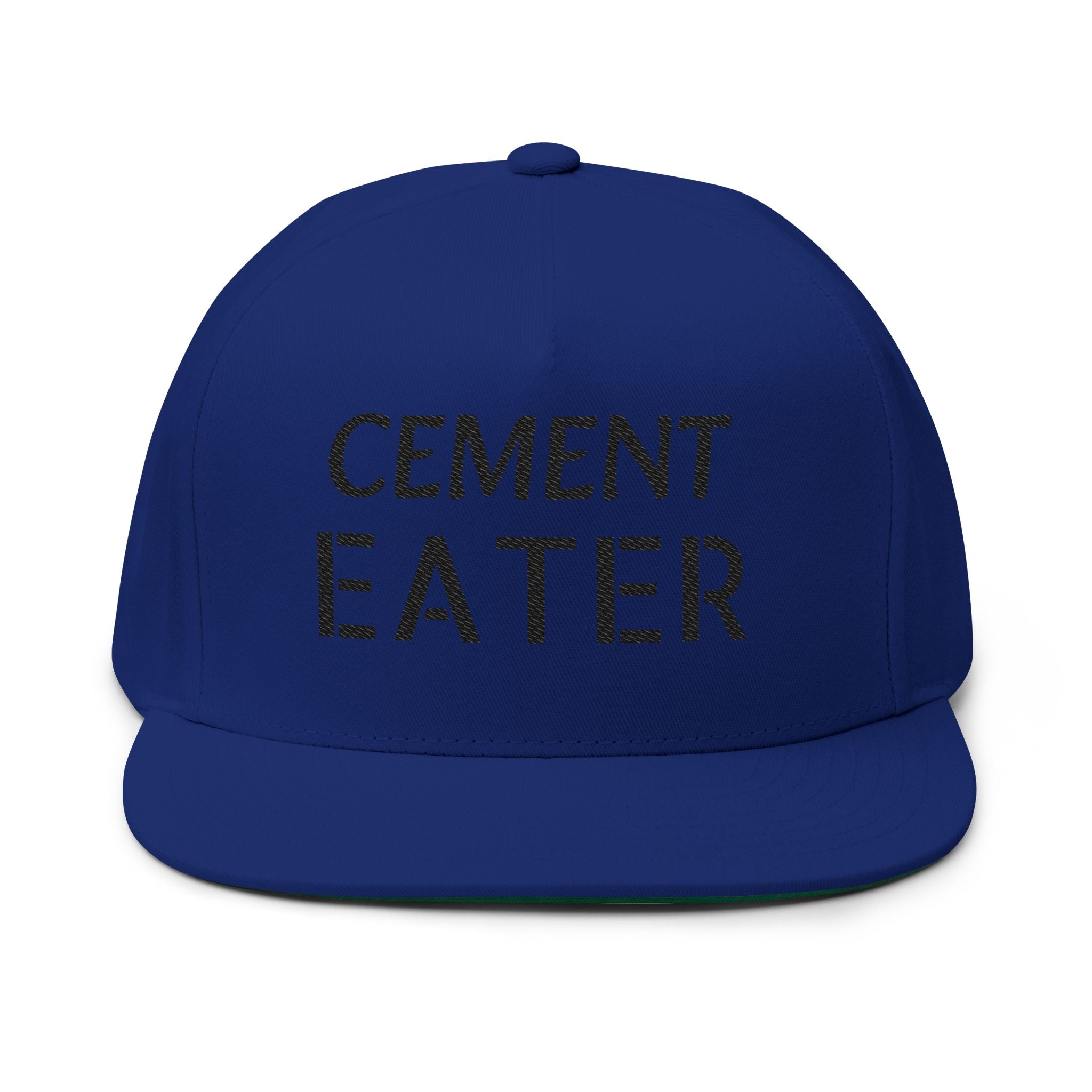 Cement Eater Embroidered Flat Bill Cap