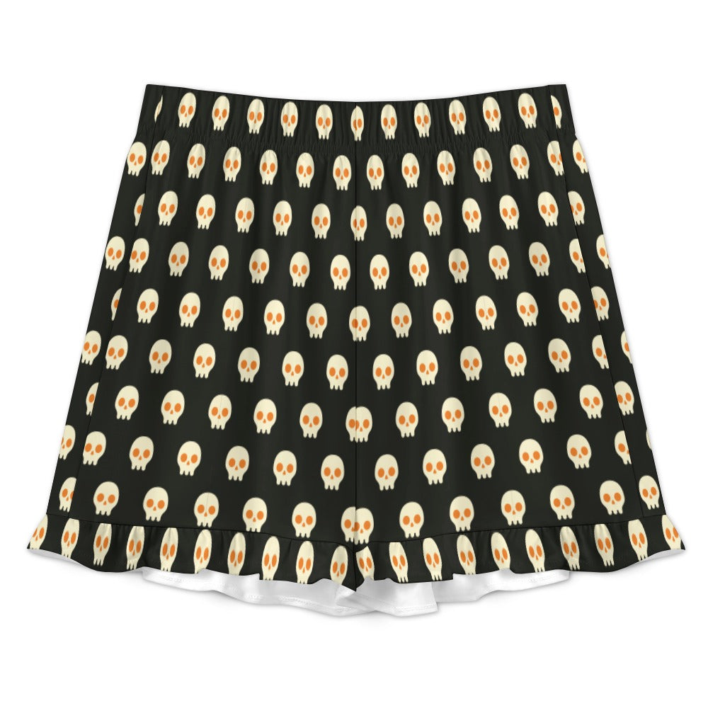 Women's Ruffled Shorts and Short-sleeved Pajama Set