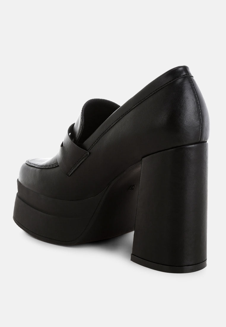 Oryana Chunky Platform Heel Loafers