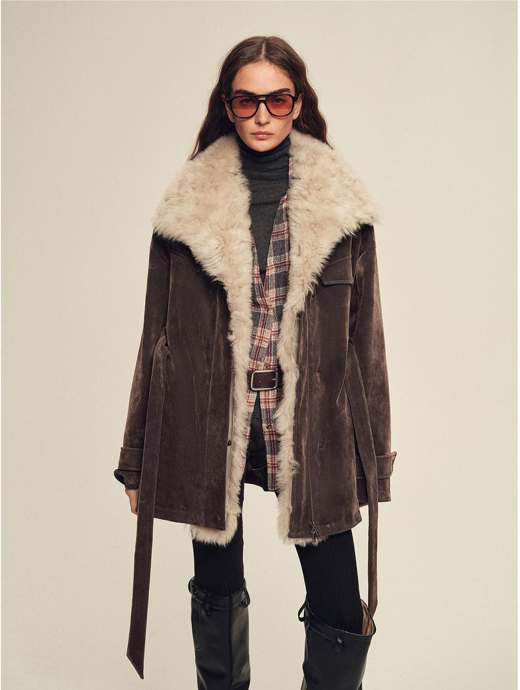Firelady Fur Women's Goose Down Parka with Detachable Toscana Shearling Collar "Glacier Traveler"-0